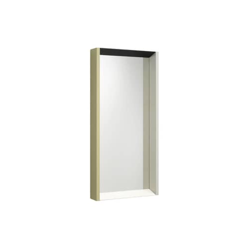 Colour Frame - Medium Wall mirror natural wood / W 91 x H 48 cm - Vitra - Neutral - Glass, Lacquered ash