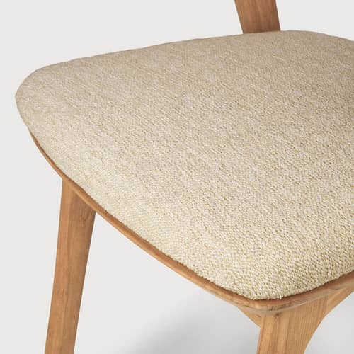 Accessoire Outdoor tissu beige / Coussin assise pour chaise de jardin Bok - Ethnicraft - Naturel - Mousse, Tissu d\'extérieur