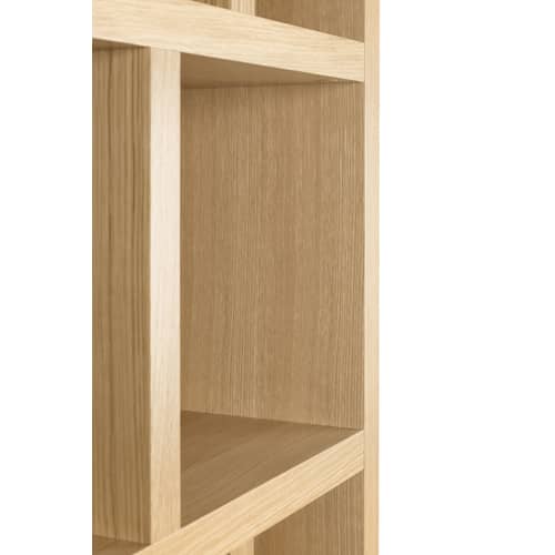 Bücherregal Rotterdam holz natur / L 70 cm x H 198 cm - POP UP HOME - Eiche - Eichenfurnier Wabenplatten