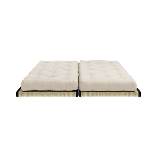 Canapé convertible Chico / Modulable - L 200 cm - KARUP DESIGN - Beige 747 - Fibres recyclées mélangées, Jonc tissé, Mousse, Paille de riz, Tissu