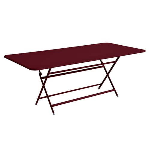 Klapptisch Caractère metall violett / 90 x 190 cm - 8 bis 10 Personen - Fermob - Schwarzkirsche - bemalter Stahl