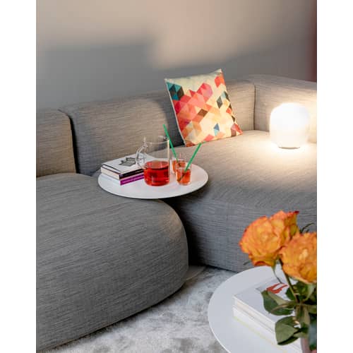 Gong Coffee table metal white / Giulio Cappellini, 2004 - Ø 50 x H 42 cm / Metal - Cappellini - White - Metal