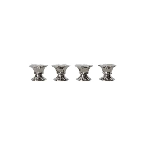 Set de 4 coquetiers New Classics céramique - HK LIVING - Argent - Céramique
