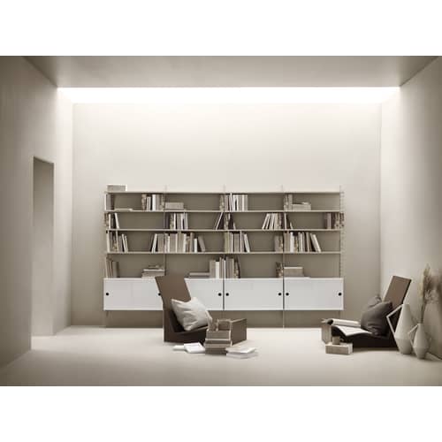 Lot de 3 étagères - L 78 x P 30 cm - String Furniture - Beige - MDF laqué