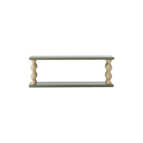 Etagère murale Bibiola bois vert / L 60 x H 21.5 cm - Bloomingville - Vert sauge / Beige - MDF laqué