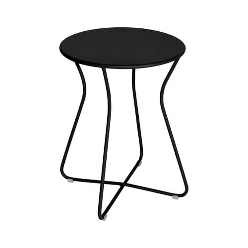 Hocker Cocotte metall schwarz / Beistelltisch - H 45 cm / Metall - Fermob - Lakritz - Stahl