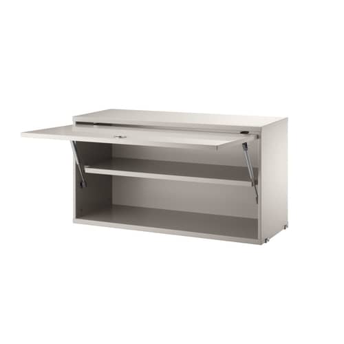 Kiste  holz beige / 1 Tür zum Hochklappen - B 78 x T 30 x H 42 cm - String Furniture - Beige - lackierte Holzfaserplatte