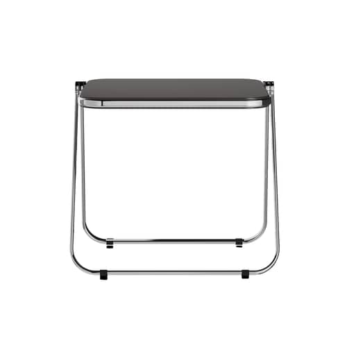 Klappschreibtisch Platone holz schwarz / Giancarlo Piretti, 1970 - 83 x 65 cm - ANONIMA CASTELLI - Schwarz - poliertes Aluminium, Press-Spanplatte