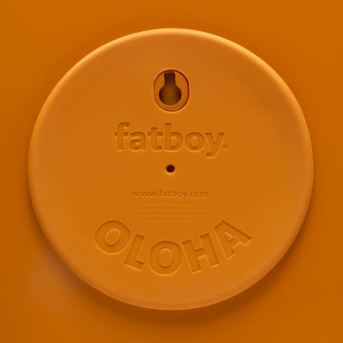 Applique d\'extérieur Oloha Medium / Lampe sans fil - Ø 30 cm - Fatboy - Orange lumineux - ABS, Aluminium thermolaqué, Silicone