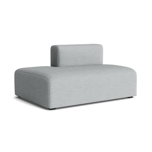 Divano d\'angolo Mags Low Armrest n°3 tessuto grigio / 2,5 posti - En&ls 246,5 cm / Bracciolo destro - Versione UK - Hay - Bracciolo destro / Grigio (Tessuto Remix 3) - Legno, Molle, Schiuma poliuretanica HR, Tessuto