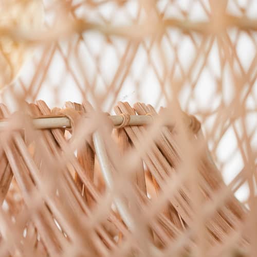 Pendelleuchte Arizona faser beige / Ø 50 cm - Rattan - GOOD&MOJO - Natur - Eisen, Rattan