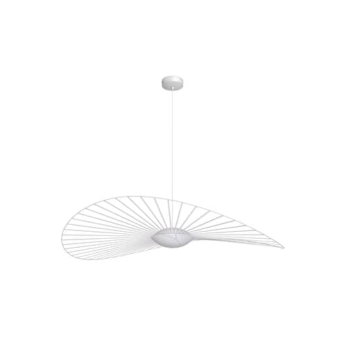 Pendelleuchte Vertigo Nova LED plastikmaterial weiß / Ø 140 cm - Petite Friture - Weiß - Glasfaser, Polyurhethan, Triplex Glas