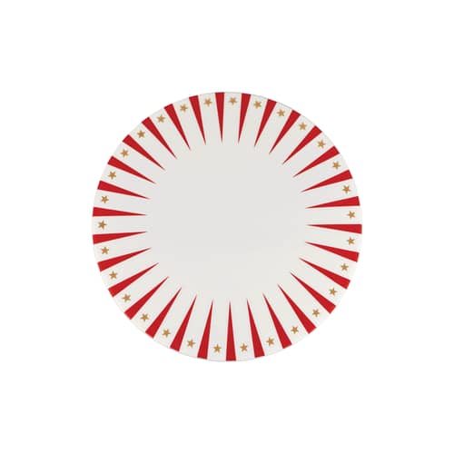 Assiette de présentation Delight céramique rouge / Décoré à la main - Ø 30 cm - Alessi - Rouge - Porcelaine