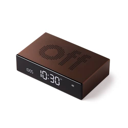 Réveil sans fil Flip Premium / Réversible - Recharge USB (autonomie 3 mois) - Lexon - Bronze - ABS, Aluminium