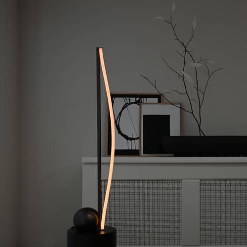 Stehleuchte Bow metall braun / H 100 cm - 101 COPENHAGEN - Bronze / Weiße Röhre - Eisen, Polyacryl