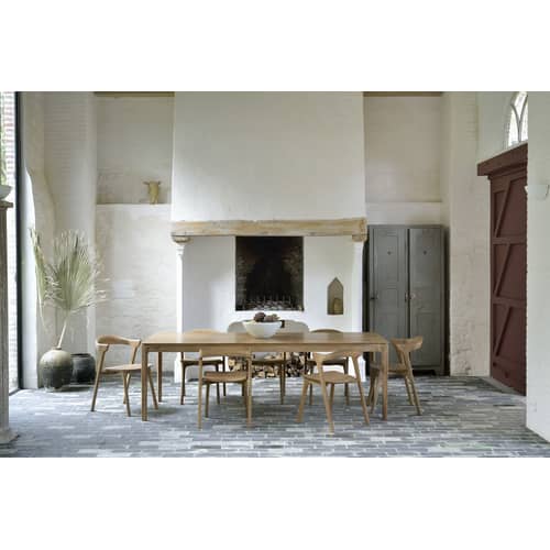 Table rectangulaire Bok / Chêne massif - 240 x 100 cm / 10 personnes - Ethnicraft - Chêne huilé - Chêne massif huilé