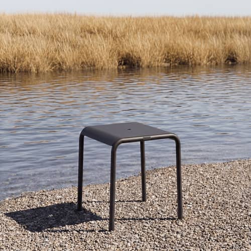Tabouret Panorama métal noir - TIPTOE - Noir Graphite - Acier thermolaqué