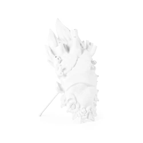 Vase Holy Love in Bloom keramik weiß / H 34 cm - Aufkleber INKLUSIVE - Seletti - Weiß - Porzellan
