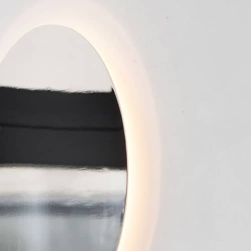 Applique avec prise Tramonto 06 métal miroir / Ø 29 cm - valerie objects - Miroir - Acier