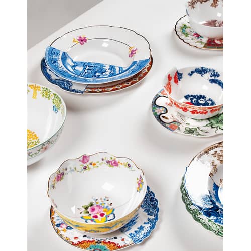 Assiette à dessert Hybrid Valdrada céramique multicolore Ø 20 cm - Seletti - Valdrada - Porcelaine