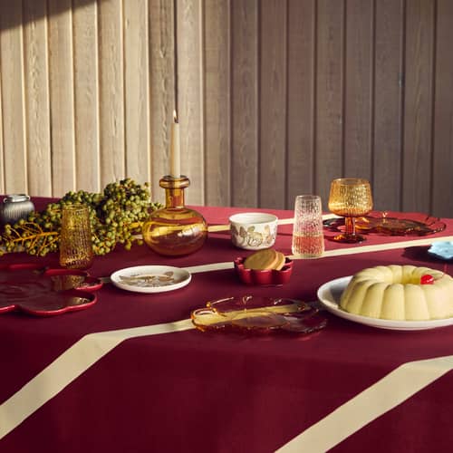 Assiette à mignardises Tiara céramique or / Ø 13.5 cm - Marimekko - Tiara / Or & blanc - Grès