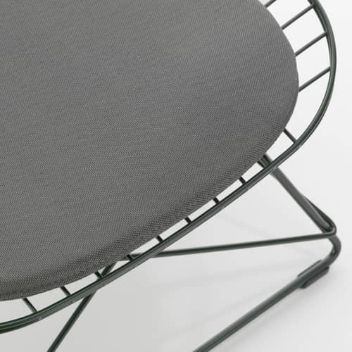 Cuscino per seduta Soft Seat OUTDOOR tessuto grigio / type B - L 41,5 x P 37 cm - Vitra - Grigio scuro (tessuto Simmons 61) - Schiuma di poliuretano, Tessuto outdoor