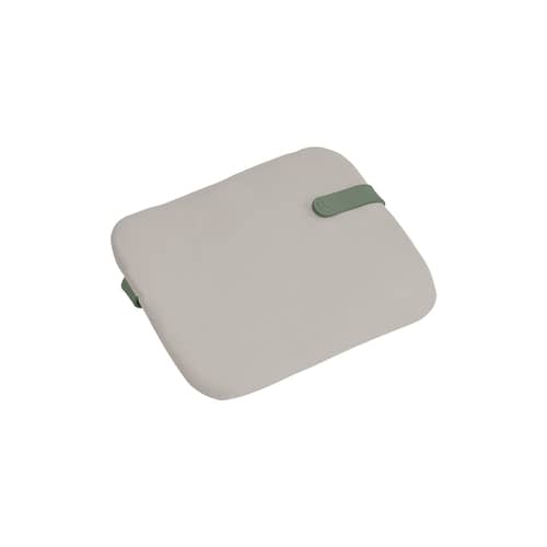 Galette de chaise Color Mix tissu gris / Pour chaise Bistro - 38 x 30 cm - Fermob - Ficelle - Mousse, PVC, Tissu acrylique