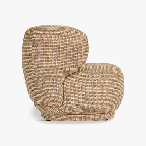 Gepolsterter Sessel Giulia textil gelb - NV GALLERY - Gelb (Tweed) - FSC-zertifiziertes Holz, High Density-Schaum, Tissu Tweed