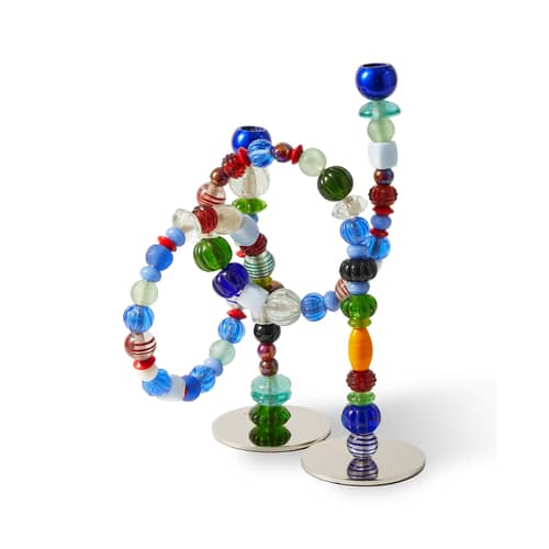 Kerzenleuchter Perles glas bunt - Pols Potten - Bunt - Recyceltes Glas, rostfreier Stahl