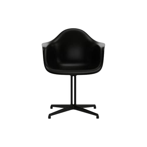 Poltrona RE DAL - Eames Plastic Armchair materiale plastico nero / (1950) - Foot La Fonda / Riciclato - Vitra - Nero scuro / Piede nero - , Polipropilene riciclato post-consumo