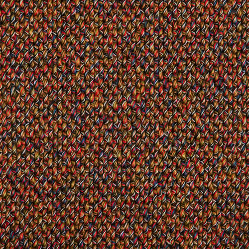 Canapé droit Quilton / 2 places - L 214 cm - Matelassé - Hay - Marron-rouille (tissu Loft 500) -  Ouate, Bois, Mousse PU, Tissu