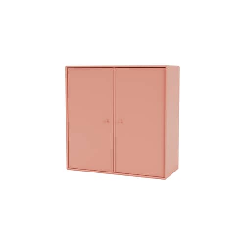 Rangement mural Cover Cabinet / L 69.6 x P 30 x H 69,6 cm - 2 portes - MONTANA - Rhubarb 151 - MDF laqué