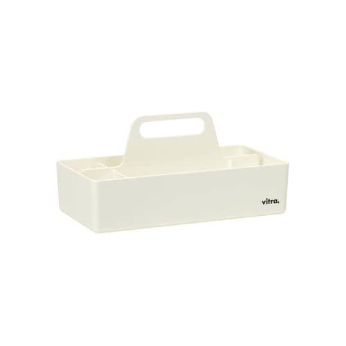 Toolbox RE Storage box plastic material white / Recycled - Compartmentalised / 32 x 16 cm - Vitra - White - Recycled ABS