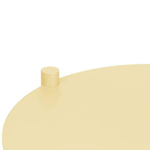 Table d\'appoint Ande métal jaune / Ø 40 x H 55 cm - NOO.MA - Jaune beurre - Acier recyclé