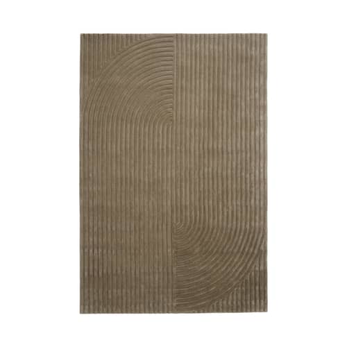 Tappeto Relevo Quattro tessuto marrone / 200 x 300 cm - Muuto - Talpa - Lana di Nuova Zelanda