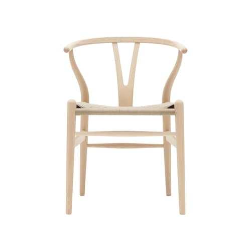 Chaise CH24 - Wishbone Chair bois naturel / Hans J. Wegner, 1950 - Corde de papier - CARL HANSEN & SON - Hêtre savonné FSC / Corde naturelle - Corde en papier, Hêtre massif savonné FSC