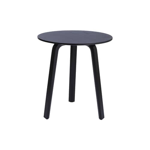 Bella Coffee table wood black Ø 45 x H 49 cm - Hay - Black - Tinted oak wood