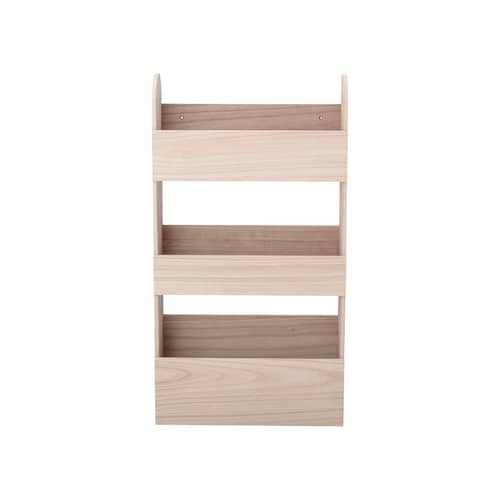 Etagère murale Moris / Présentoir à livres - L 38 x H 70 x P 12 cm - Bloomingville - Bois naturel - Bois de paulownia