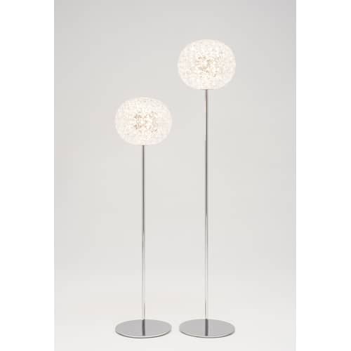 Lampadaire Planet   / LED - H 160 cm - Kartell - Cristal / Pied argent - Aluminium, Technopolymère thermoplastique
