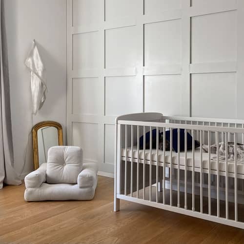 Beistellbett Mini Cube textil beige / Beistellbett - KARUP DESIGN - Beige 747 - Baumwolle, Mischfasern, Schaumstoff