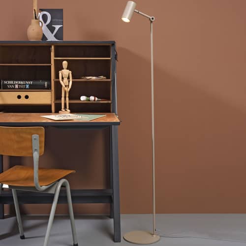 Lampada a stelo Montreux metallo beige / Orientabile - H 134 cm - It\'s about Romi - Beige - Ferro
