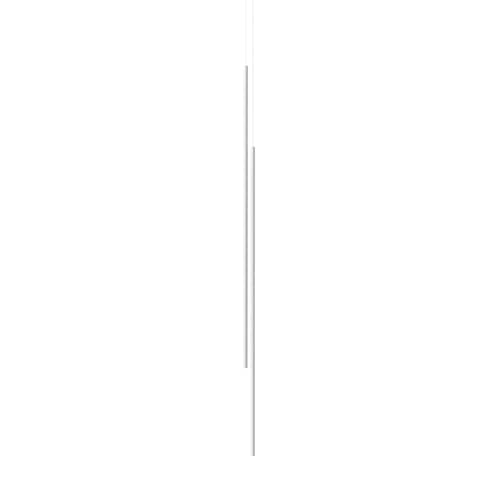 My Lines LED Pendant metal white / Ø 6.3 x H 167.2 cm - Flos - Pendant / Matt white - Aluminium, Polycarbonate, Silicone, Steel