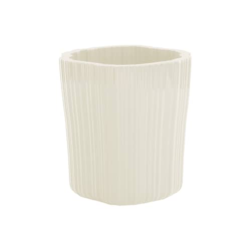 Portavaso Corteza Small materiale plastico bianco / 50 x 53 cm x H 56 cm - Kartell - Avorio - Polietilene riciclato
