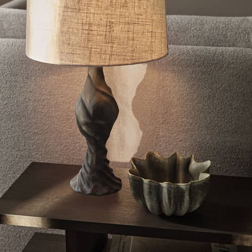 Schale Nium Small keramik grün / Ø 22 x H 11 cm - Ferm Living - Ø 22 cm / Grün - Sandstein