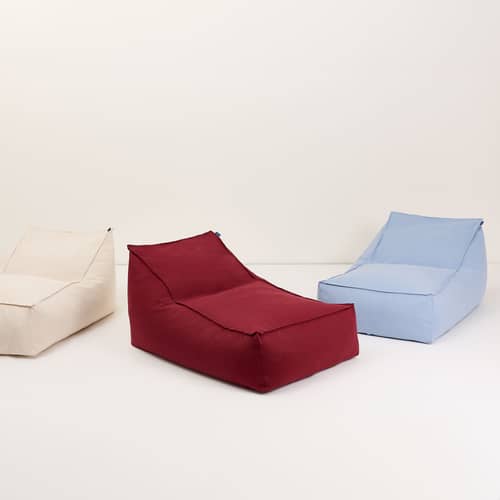 Sitzkissen Lucky textil rot - NOBODINOZ - Rot Ziegelrot - Expandiertes Polystyrol, Organische Baumwolle