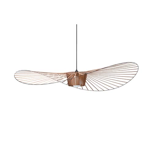 Sospensione Vertigo materiale plastico arancione rame Grande / Ø 200 cm - Constance Guisset, 2010 - Petite Friture - Cuoio - Fibra di vetro, Poliuretano