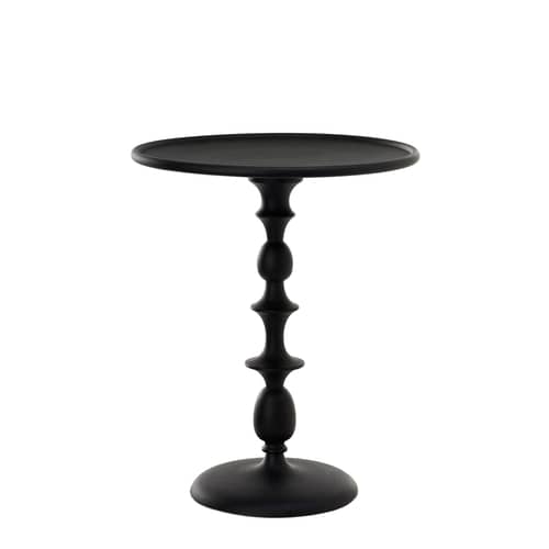 Table d\'appoint Classic métal noir / Ø 46 x H55 cm - Fonte aluminium - POLSPOTTEN - Noir - Fonte d\'aluminium laquée