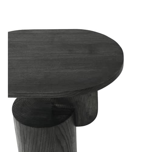 Table d\'appoint Insert bois noir / H 50 cm - Ferm Living - Noir - Frêne massif teinté