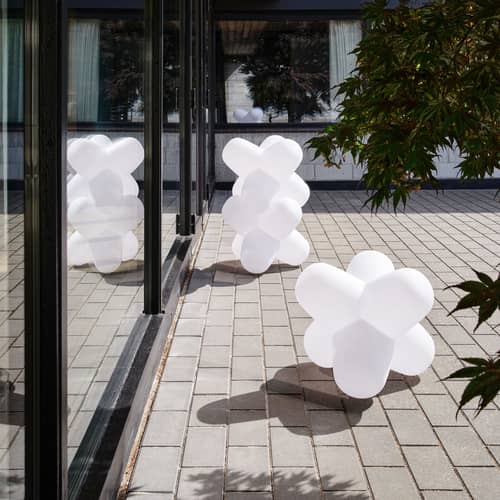 Lampe extérieur sans fil rechargeable Jack OUTDOOR LED / 58 cm - Tom Dixon - Blanc - Polyéthylène