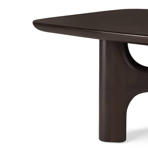 Tavolino Flow legno marrone / 150 x 60 cm - Ethnicraft - Mogano rosa bruno - Mogano tinto